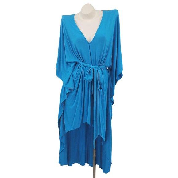 Sky Other - Sky Valene Turquoise Blue Jersey Swim CoverUp
